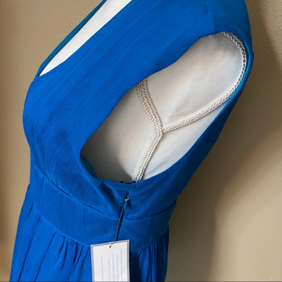 Blue Party Dress J CREW ABIGAIL BLUE SILK CHIFFON NWT PARTY DRESS - Picture 8 of 14
